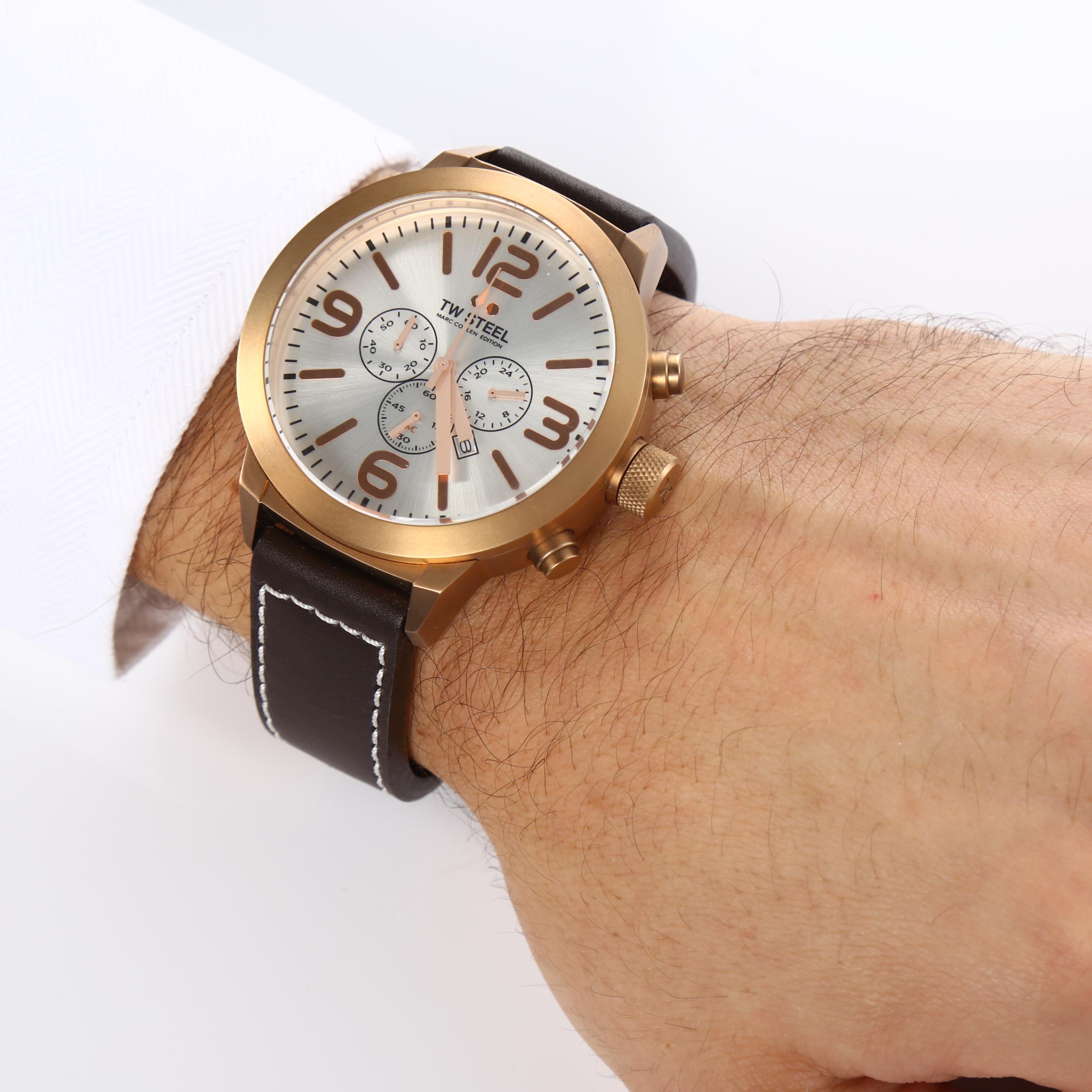 TW STEEL - a rose gold plated stainless steel Marc Coblen Edition quartz chronograph wristwatch, - Image 5 of 5