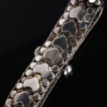 A Continental silver brick link bracelet, length 19cm, 74.7g No damage or repairs, only general