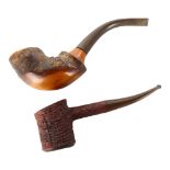 A Dunhill Tanshell pipe nr 475, stamped to base, and another Austrian wooden pipe (2)