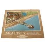 An original British Railways quad advertising poster for Southsea and Portsmouth, designed by