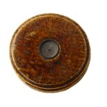 A Chinese wooden-cased celestial calendar compass, diameter 10cm