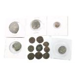 14 unidentified Roman bronze coins