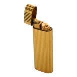 CARTIER - gold plated pocket lighter, length 7cm Light scratching through normal use, needs fuel