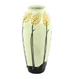 Wiener Werkstatte Secessionist pottery vase by Professor Max Laeuger, raised stylised foliage