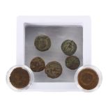 7 unidentified Roman bronze coins