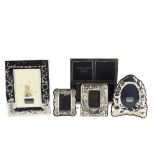5 modern silver-fronted photo frames, largest overall 15.5cm x 15.5cm (5) Lot sold as seen unless