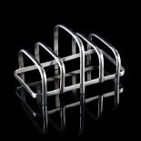 An Arts and Crafts Elizabeth II silver 5-bar toast rack, by Central School of Arts and Crafts,