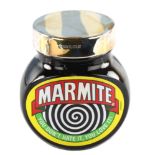 An Elizabeth II silver-topped jar of Marmite, by L J Millington, hallmarks Birmingham 2019, height