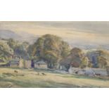 Arthur Reginal Smith (1873 - 1935), watercolour, farm landscape, signed, 23cm x 37cm, framed Good