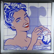 Roy Lichtenstein (1923 - 1997), Woman In Bath (1963), colour serigraph/screen print, unsigned,