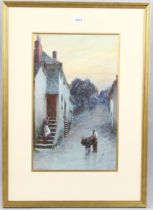 John White RI (1851 - 1933), watercolour, fishermen St Mawes Cornwall, signed, 46cm x 29cm, framed