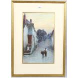John White RI (1851 - 1933), watercolour, fishermen St Mawes Cornwall, signed, 46cm x 29cm, framed