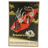 An original Second World War Period HM Ministry of Information poster "Taking ammunition to pieces
