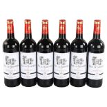 6 bottles of red Bordeaux wine, Roc La Graviere 2021