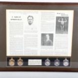 A group of 5 enamelled weight lifting prize medallions, awarded to Harold Wood, Heavyweight Weight