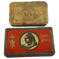A Princess Mary Christmas 1914 tin (no contents), and a Queen Victoria South Africa 1900 tin (2)