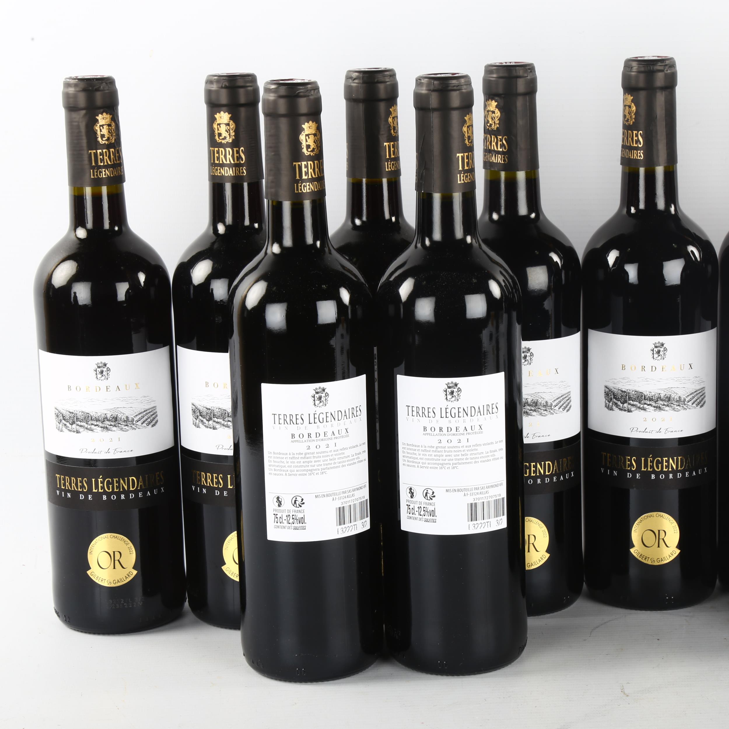 12 bottles of red Bordeaux wine, Terres Legendaires 2021 - Image 3 of 3