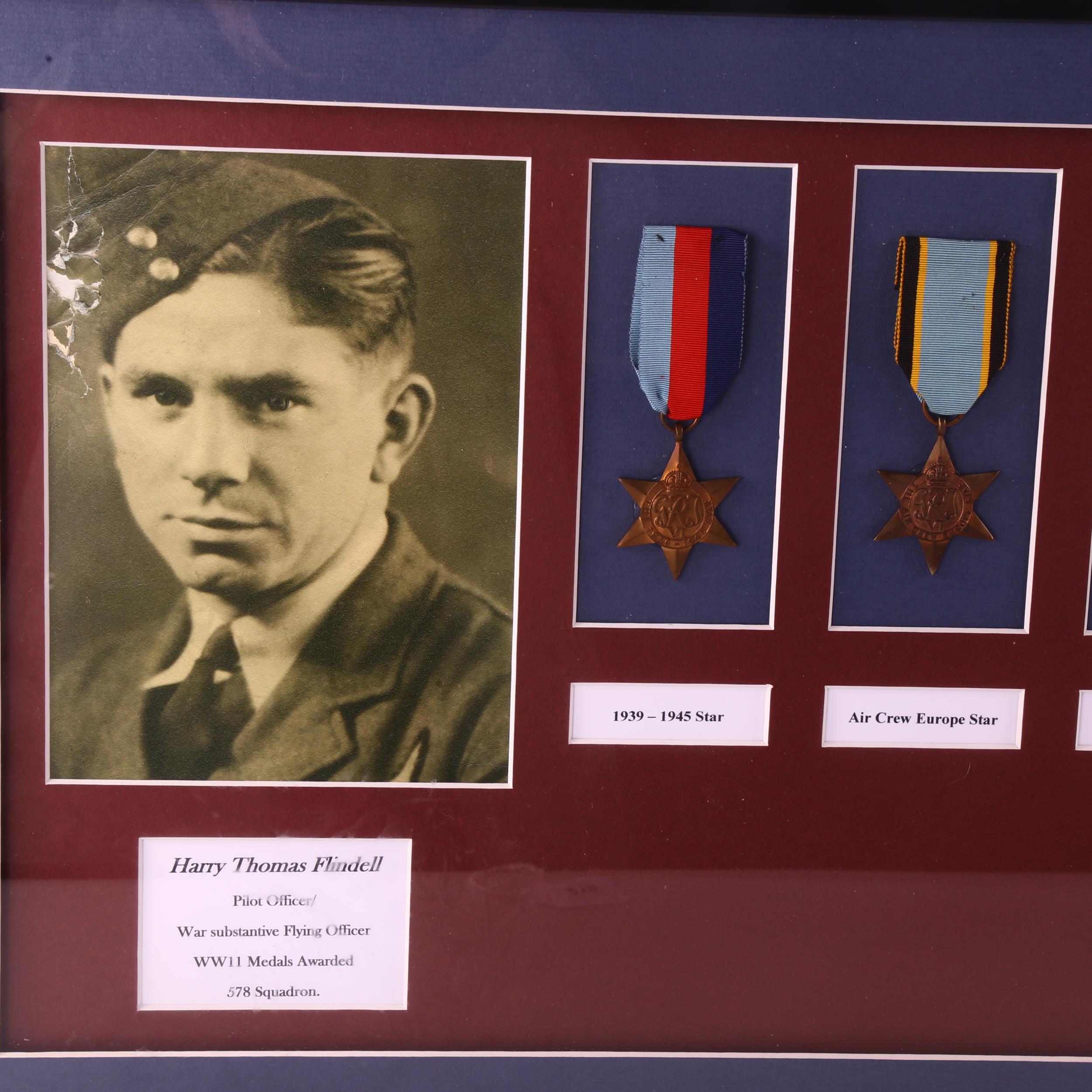 Second World War DFC group of 5 medals, awarded to Harry Thomas Flindell, Pilot Officer/War - Bild 3 aus 3