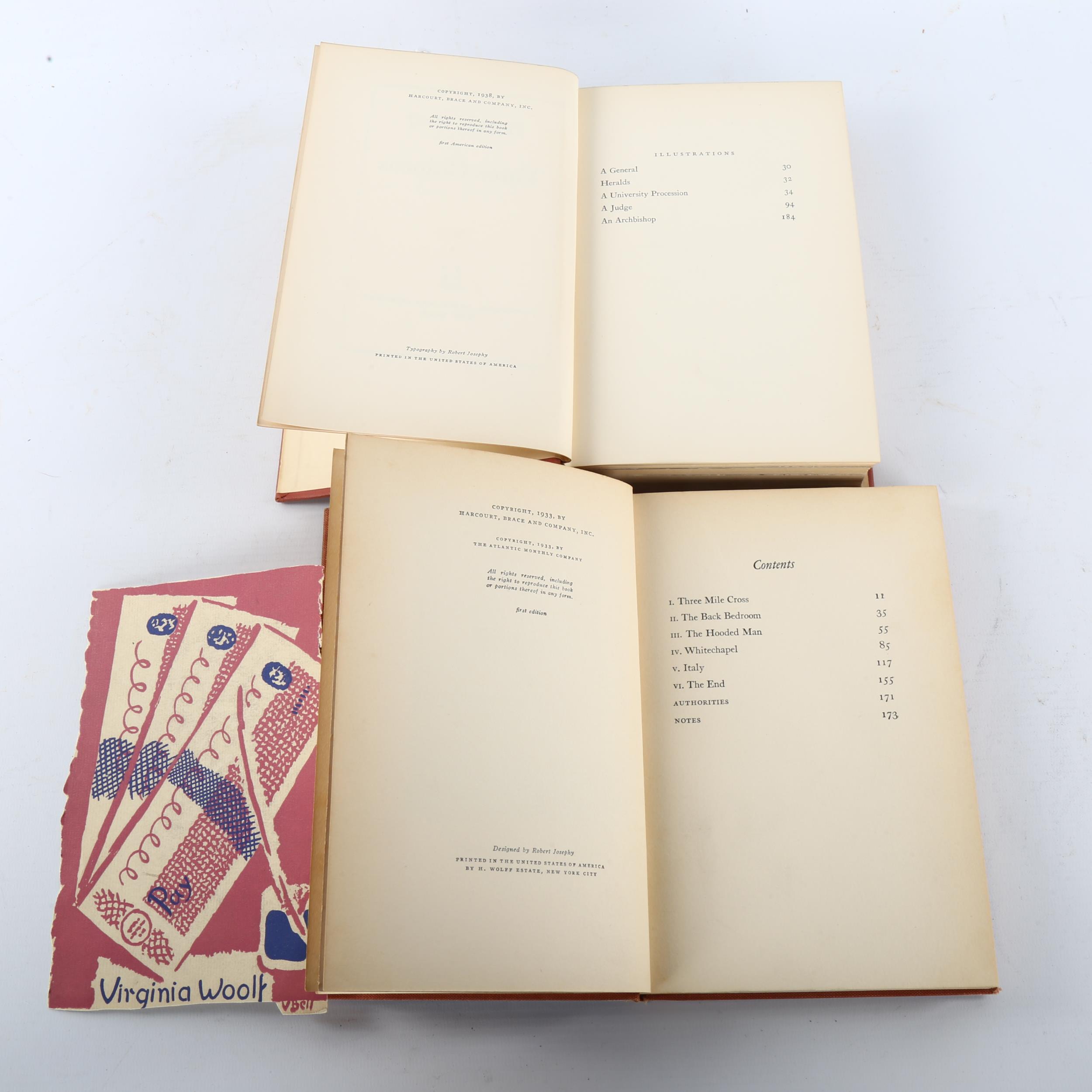 Flush by Virginia Woolf, First edition 1933 by Harcourt, Brace & Co, and Three Guineas, by - Bild 2 aus 3