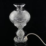 WATERFORD IRISH CRYSTAL - a table lamp in Inishmore pattern, height 35cm, boxed Perfect