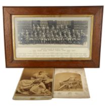 Military College of Science 1930 group photo, in original oak frame, overall 37cm x 57cm, together