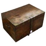 A padouk, fitted and brass mounted box, 56x 37cm, height 30cm Good condition, some wear commensurate