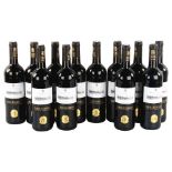 12 bottles of red Bordeaux wine, Terres Legendaires 2021