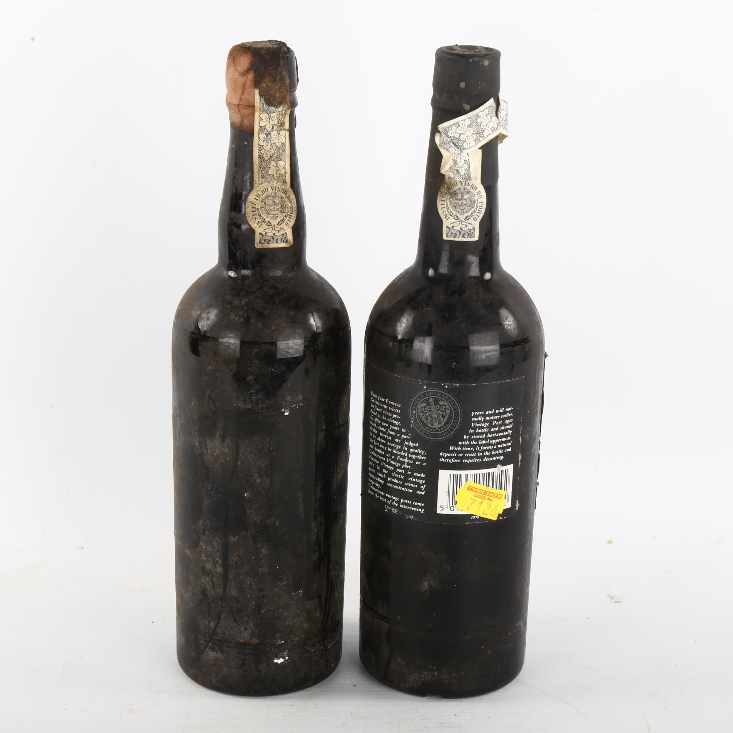 2 bottles of vintage port, Fonseca 1960, Fonseca Guimaraens 1978 levels to low neck 1960 - capsule - Image 2 of 3