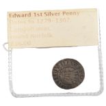 Edward I silver penny 1279 - 1307