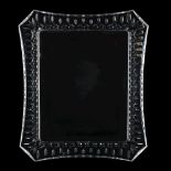 WATERFORD CRYSTAL - a large photograph frame in Lismore pattern, model no. 128019, height 34cm,