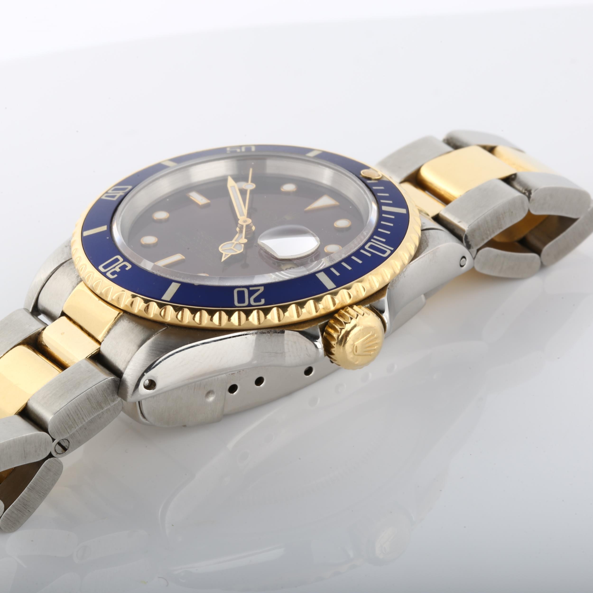 ROLEX - a bi-metal Submariner Oyster Perpetual Date automatic bracelet watch, ref. 16613, circa - Image 3 of 7