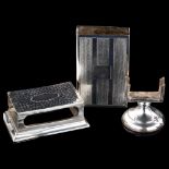 3 silver matchbox holders, including book example, hallmarks Birmingham 1930, 8cm x 5cm, 2.3oz