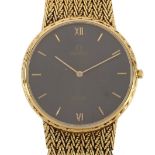 OMEGA - a Vintage gold plated stainless steel De Ville quartz bracelet watch, ref. 391.0837, space