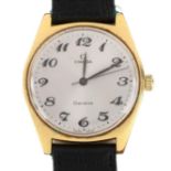 OMEGA - a gold plated stainless steel Geneve mechanical wristwatch, ref. 135.041, circa 1969,