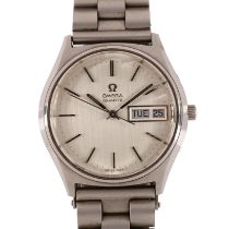 OMEGA - a Vintage stainless steel quartz bracelet watch, ref. 196.0065, circa 1973, silvered dial