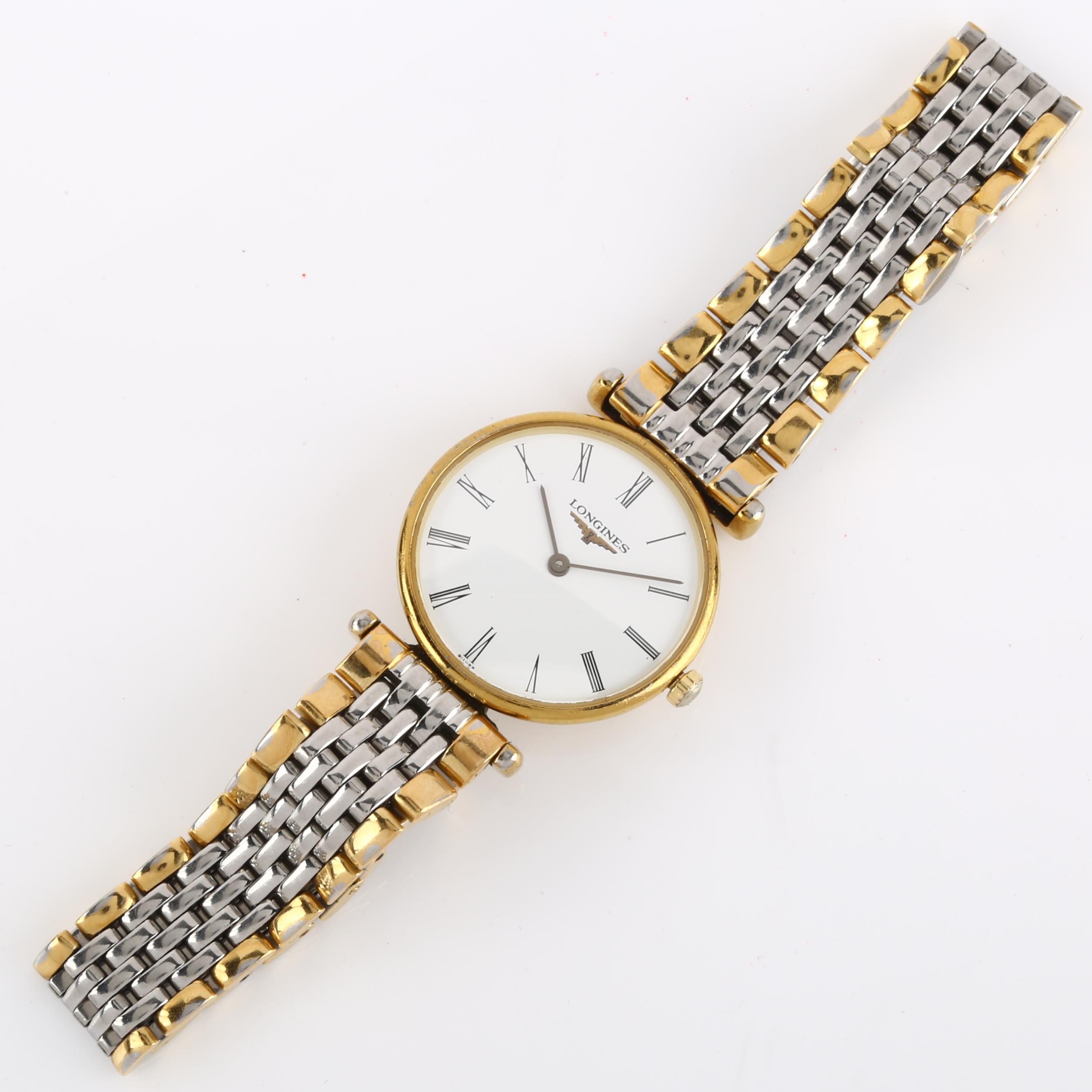 LONGINES - a lady's gold plated stainless steel La Grande Classique quartz bracelet watch, ref. L4. - Image 2 of 4