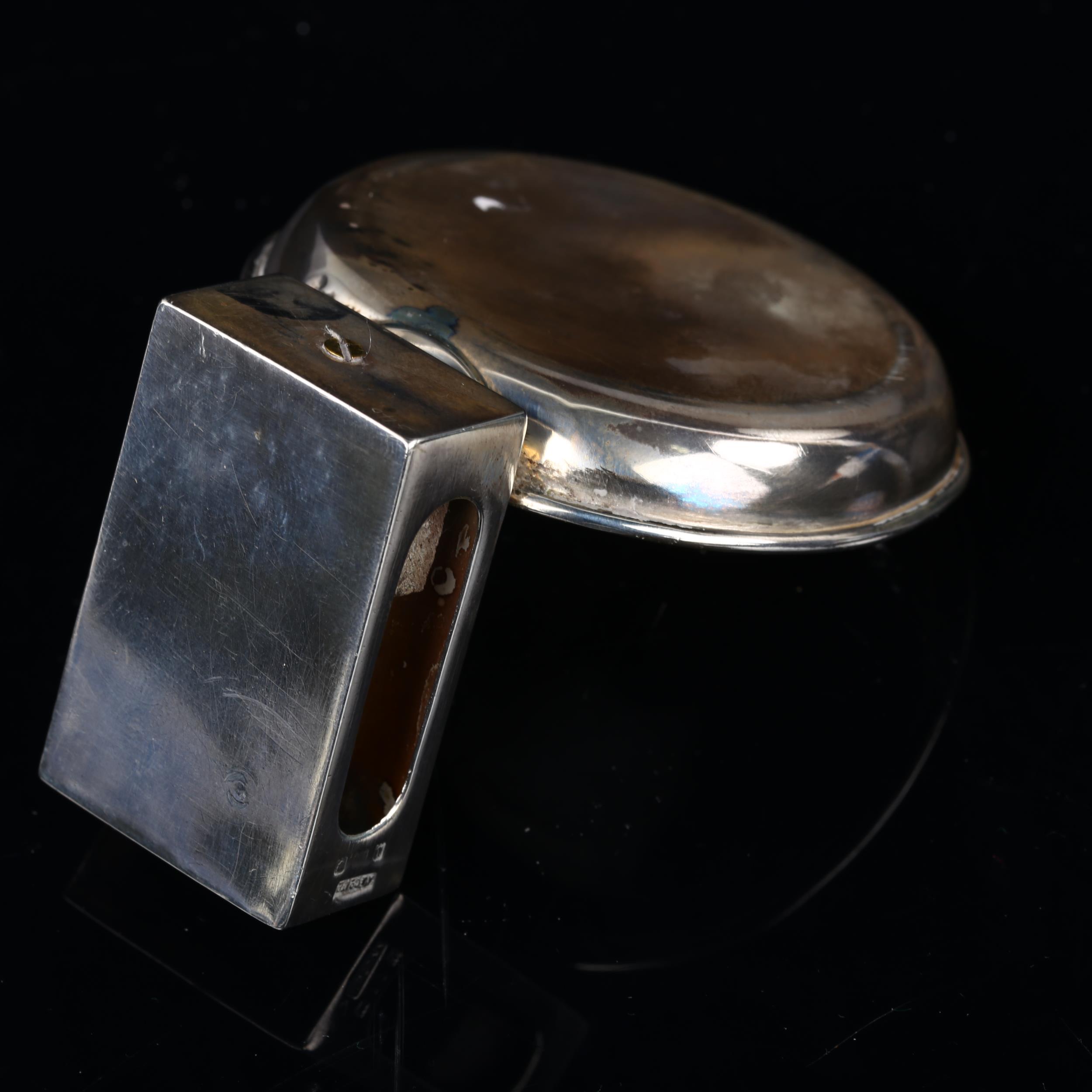 ASPREY - an Art Deco George V silver combination matchbox holder/ashtray, by Asprey & Co Ltd, - Image 2 of 3