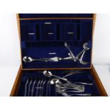 Various silver plated cutlery, in large canteen box Lot sold as seen unless specific item(s)