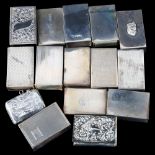 15 silver matchbox cases, largest 4.5cm x 3cm (15) Lot sold as seen unless specific item(s)
