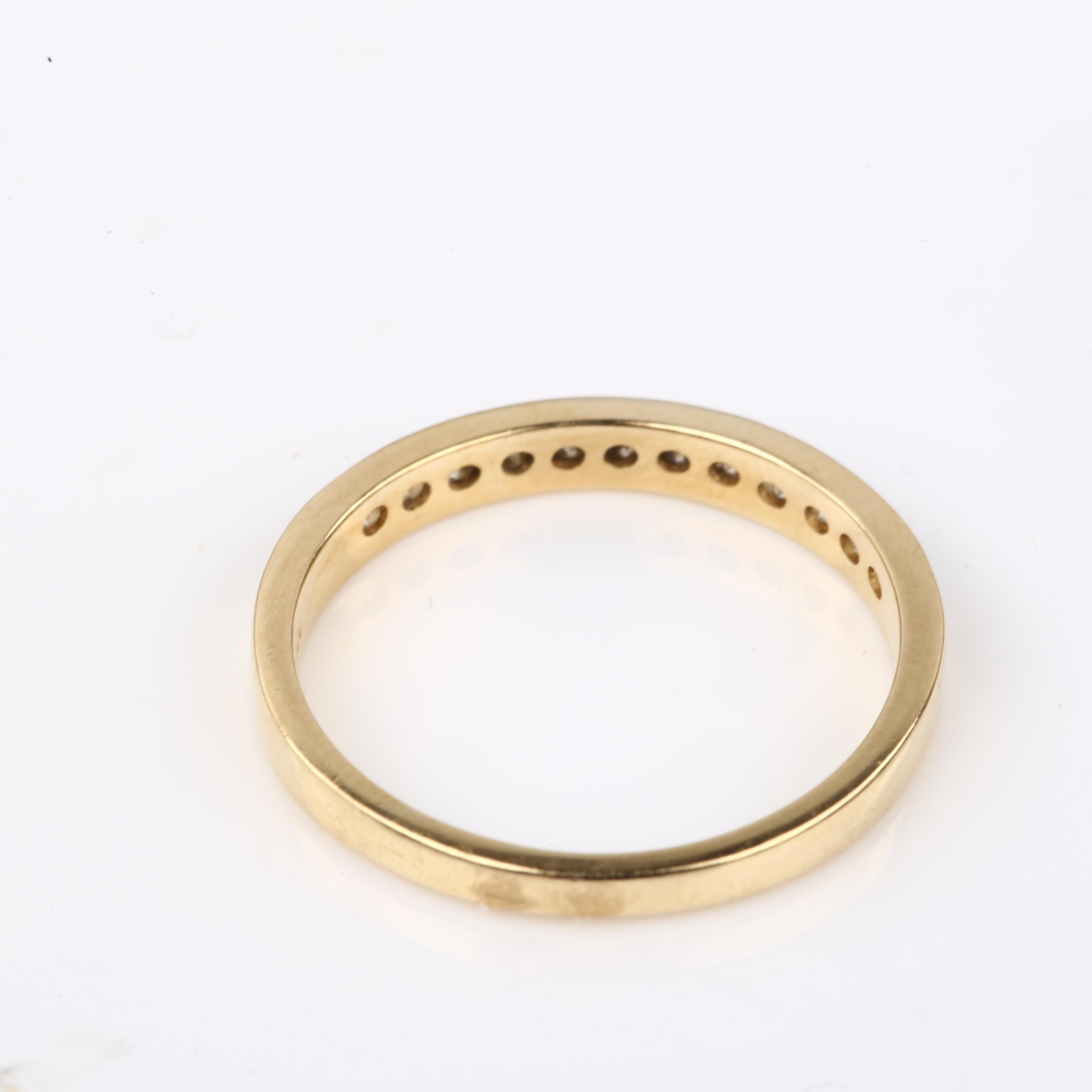 A modern 9ct gold diamond half eternity ring, channel set with modern round brilliant-cut - Image 3 of 4