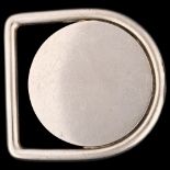 GEORG JENSEN - a heavy Danish sterling silver belt buckle, model no. A108A, length 45.5mm, 45.6g