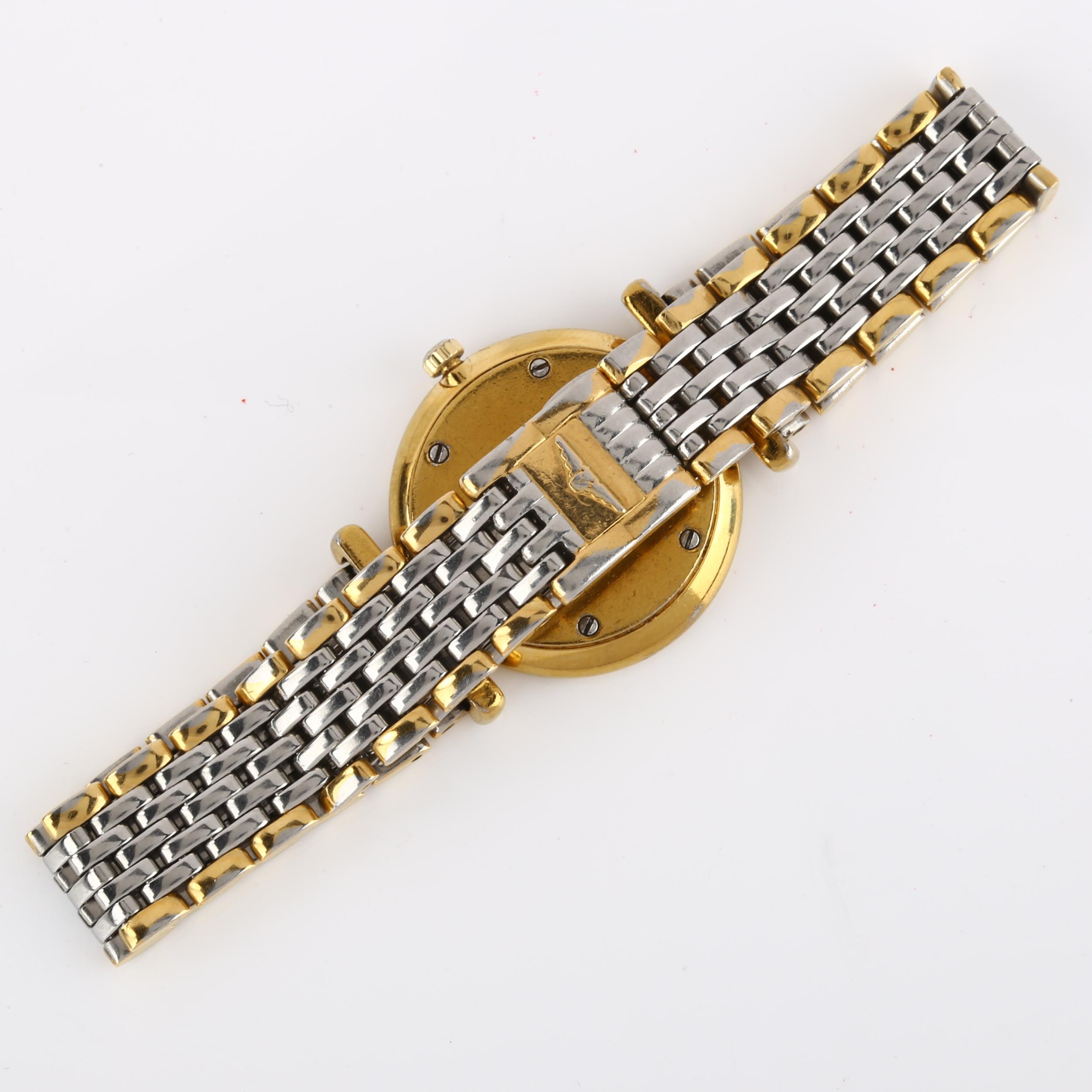 LONGINES - a lady's gold plated stainless steel La Grande Classique quartz bracelet watch, ref. L4. - Image 3 of 4