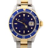 ROLEX - a bi-metal Submariner Oyster Perpetual Date automatic bracelet watch, ref. 16613, circa