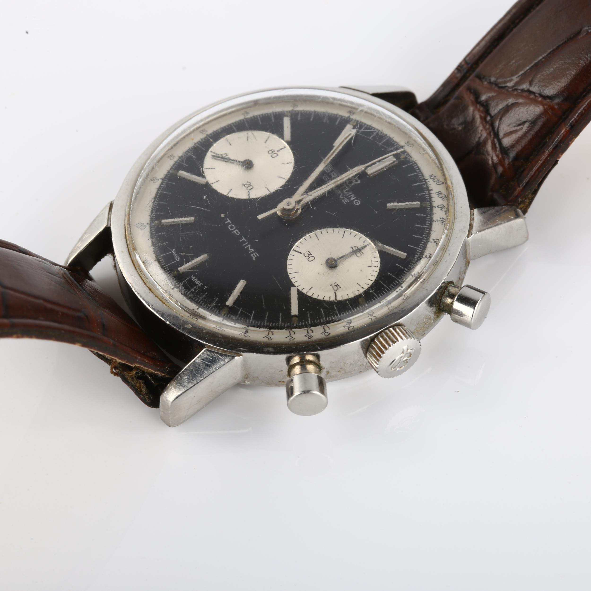 BREITLING - a Vintage stainless steel Top Time 'Thunderball' mechanical chronograph wristwatch, ref. - Image 2 of 6