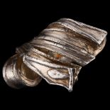 BJORN BJARKE SCANSTROM - a Danish modernist sterling silver abstract ring, setting height 19.9mm,