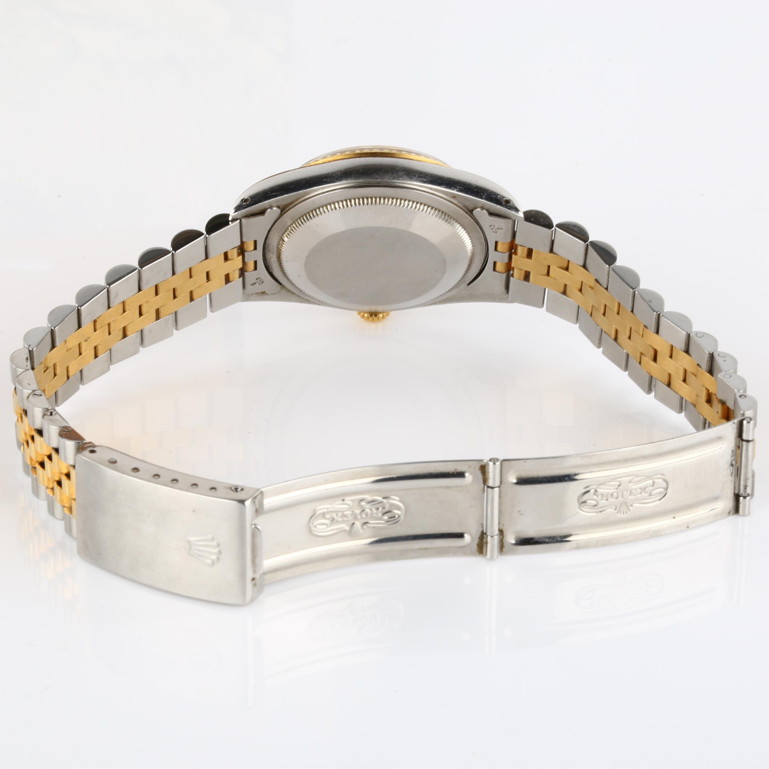 ROLEX - a bi-metal Oyster Perpetual Datejust automatic bracelet watch, ref. 16233, circa 1989, white - Image 5 of 6