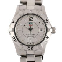 TAG HEUER - a lady's stainless steel Aquaracer quartz bracelet watch, ref. WAF1412, silvered dial