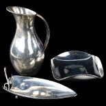 Various Mexican sterling silver, including pitcher jug, R Rodriguez bowl, and San Francisco square