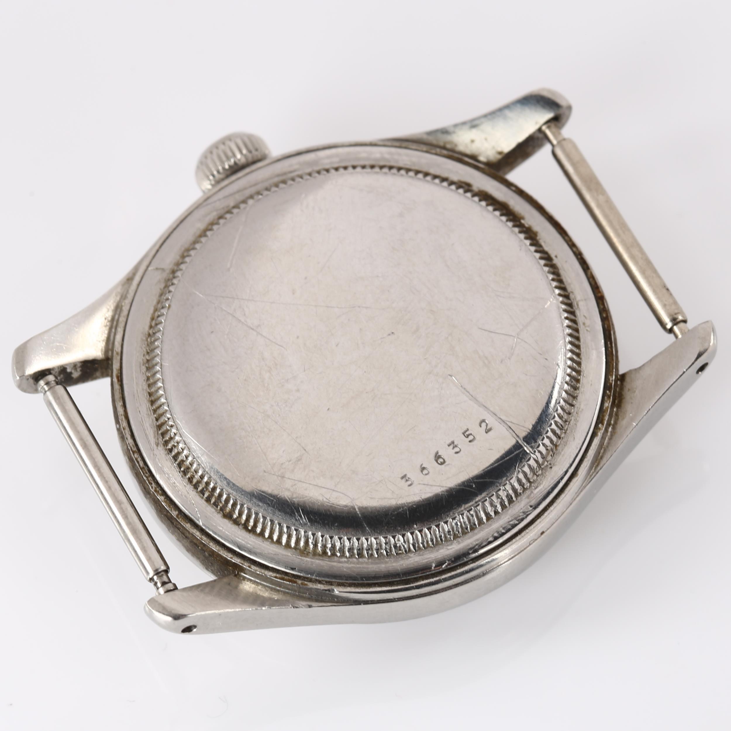 TUDOR - a Vintage stainless steel Oyster mechanical wristwatch head, ref. 4463, circa 1962, silver - Image 3 of 4