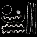 Various silver jewellery, including necklace, bangle etc, 87.1g total Lot sold as seen unless